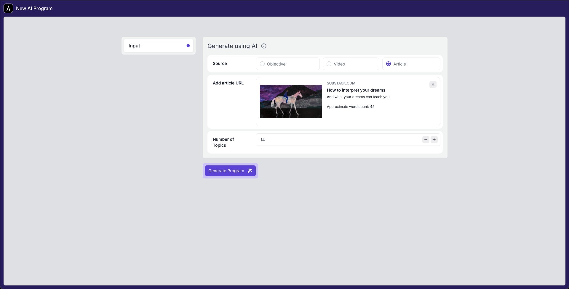 Authoritive AI content generation